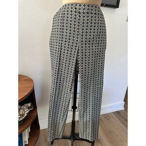 St. John Emma Gold/Black Metallic Jacquard Pants - Holiday Perfection! NWOT